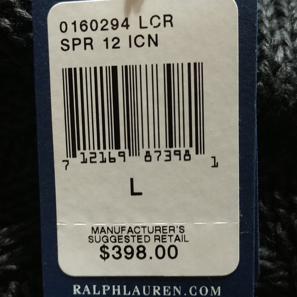 CHRISTMAS NWT@$398 SPRING  2012  BLK ITALIAN LINEN Ralph Lauren BLUE LABEL - Picture 5 of 6